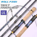 ROLLFISH Ultra Light Spinning & Casting Rod UL Power Fishing Rod for Trout/Bass Freshwater Rod with Sensitive Tip