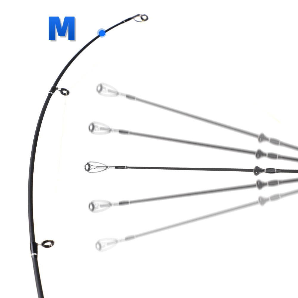 Roll Fish Best-Selling Lightweight Carbon Fiber Lure Rod Spinning/Casting Fishing Rod Suitable for Freshwater/Saltwater Bass Fishing, Fast Action Medium Power