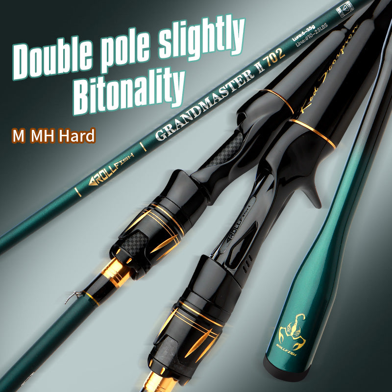 ROLLFISH Lure Fishing Rod for Saltwater &amp; Freshwater – Spinning &amp; Casting 1.8m–2.7m