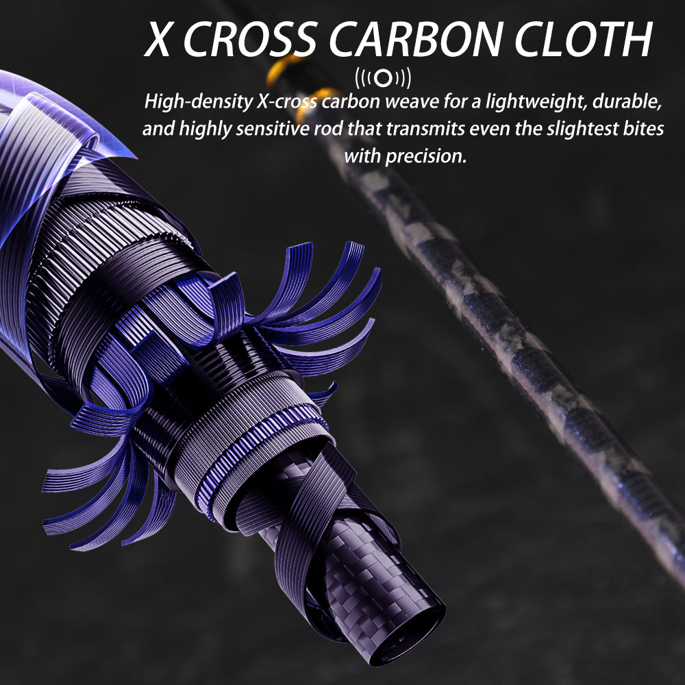 ROLLFISH Ultra Light Spinning & Casting Rod UL Power Fishing Rod for Trout/Bass Freshwater Rod with Sensitive Tip