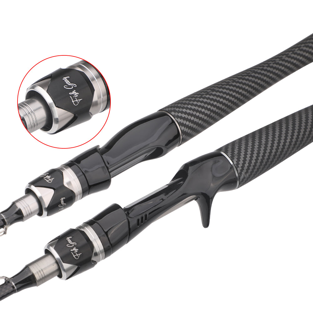 Roll Fish Best-Selling Lightweight Carbon Fiber Lure Rod Spinning/Casting Fishing Rod Suitable for Freshwater/Saltwater Bass Fishing, Fast Action Medium Power