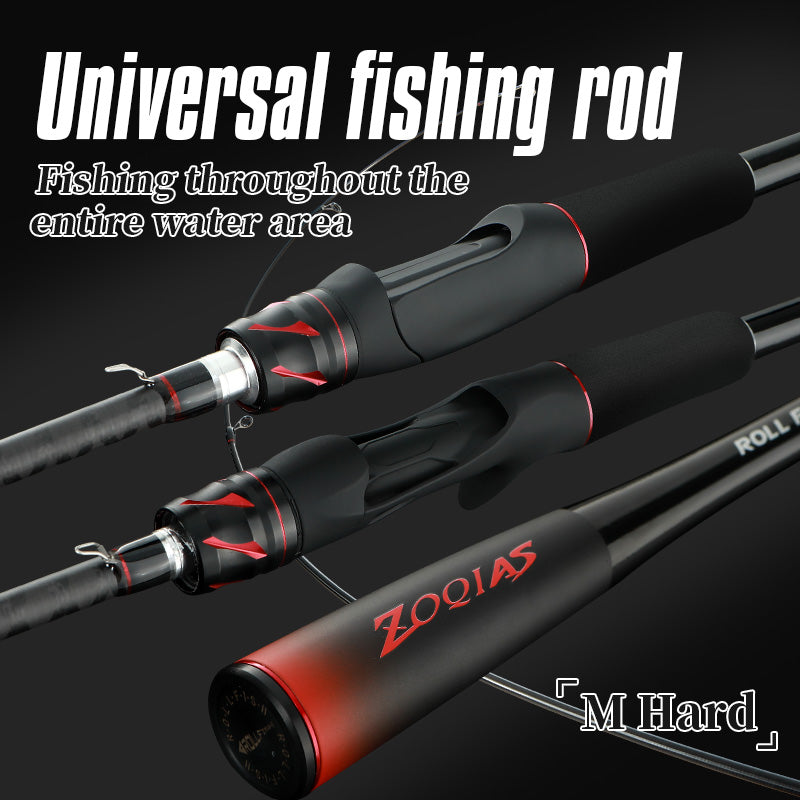 ROLLFISH Carbon Fiber M Power Fishing Rod - Versatile All-Water Lure Rod for Fresh & Saltwater