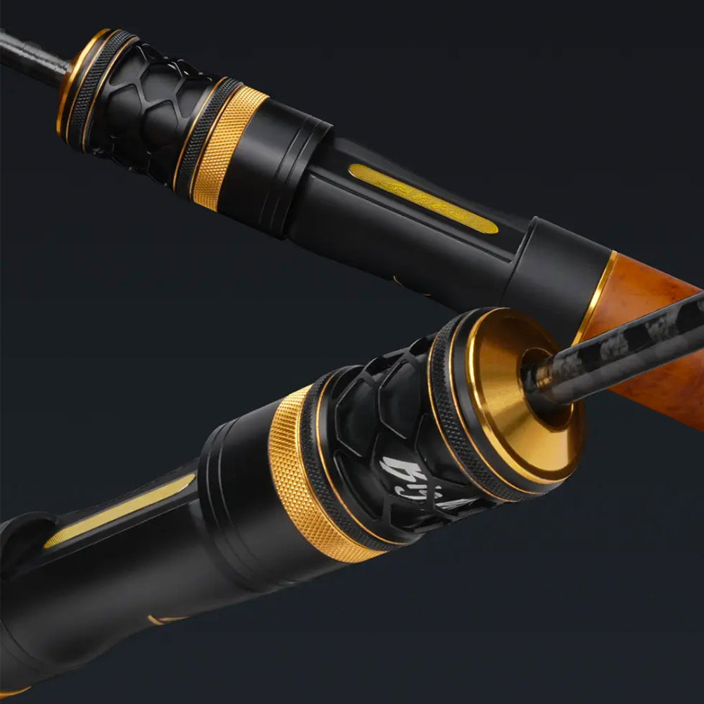 ROLLFISH Ultralight Fuji Guides Trout Fishing Rod with Sensitive Fast Action Tip and Solid Wood Handle for Trout/Micro Fishing