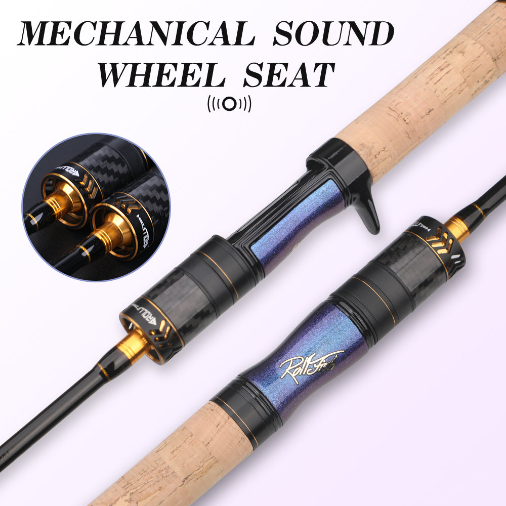 ROLLFISH Ultra Light Spinning & Casting Rod UL Power Fishing Rod for Trout/Bass Freshwater Rod with Sensitive Tip