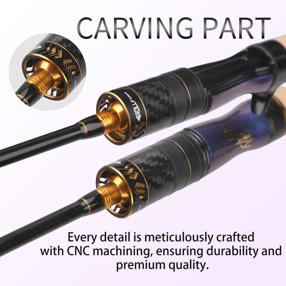ROLLFISH Ultra Light Spinning & Casting Rod UL Power Fishing Rod for Trout/Bass Freshwater Rod with Sensitive Tip