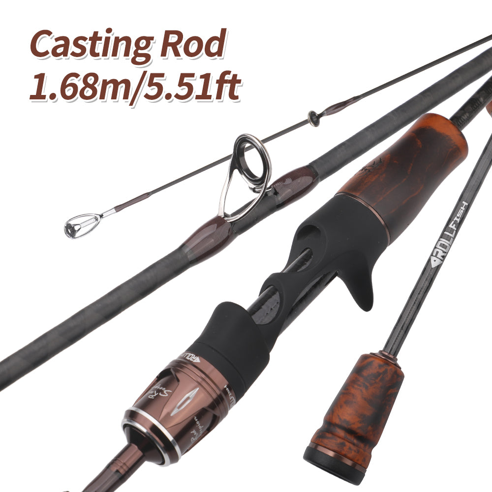ROLL FISH Ultralight Carbon Fishing Rod for Trout & Creek – Portable Casting/Spinning 1.38m–1.8m