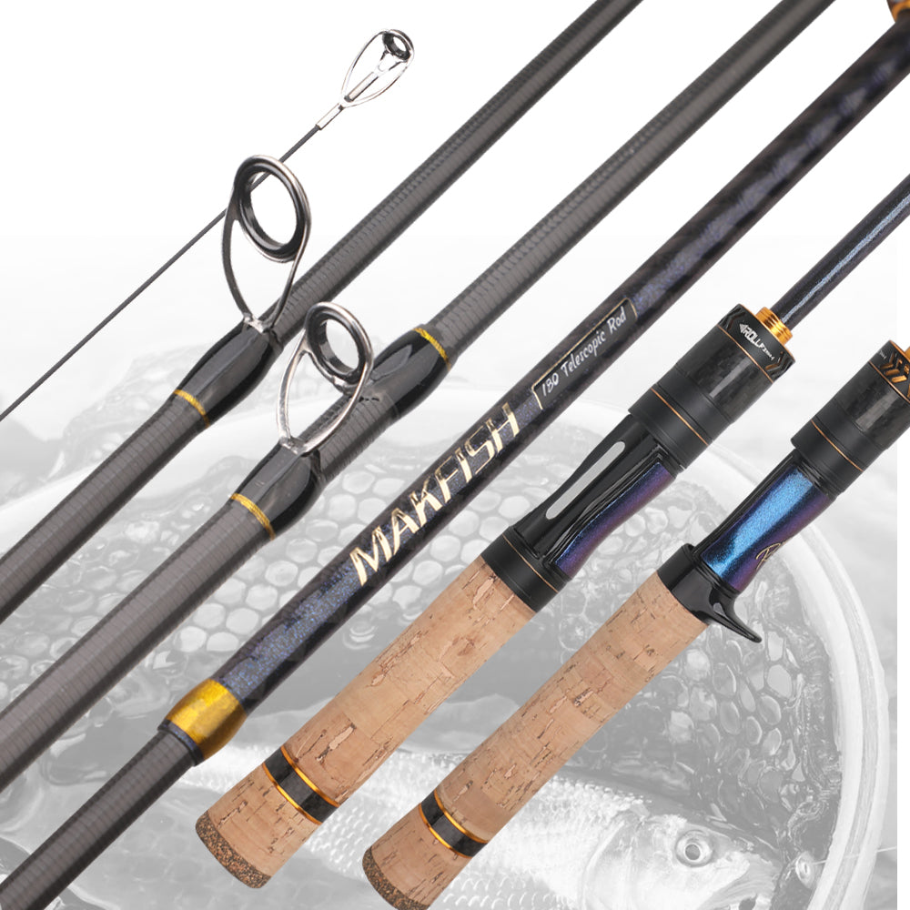 ROLLFISH Ultra-Light Telescopic Fishing Rod UL Travel Trout Fishing Rod, Compact & Portable Design