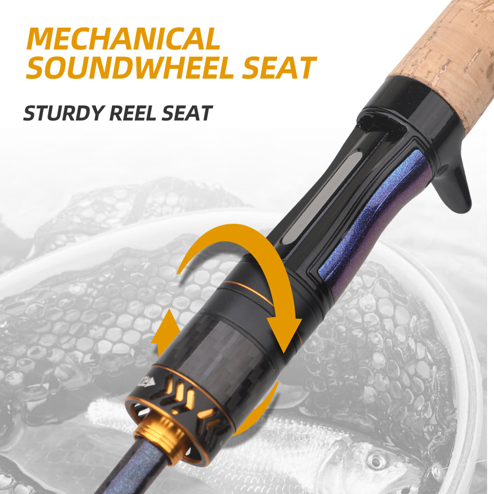 ROLLFISH Ultra-Light Telescopic Fishing Rod UL Travel Trout Fishing Rod, Compact & Portable Design