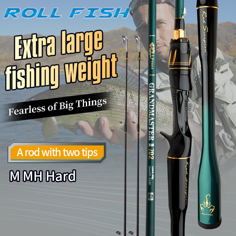 ROLLFISH Lure Fishing Rod for Saltwater &amp; Freshwater – Spinning &amp; Casting 1.8m–2.7m